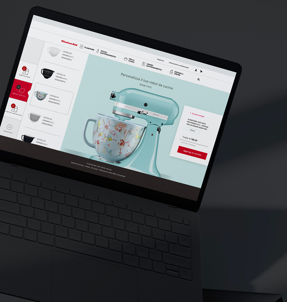 Mockup KitchenAid configurator